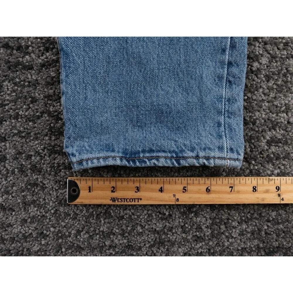 Levis 501 Jeans Mens 30x30 Blue Straight Button Fly Cotton Denim Casual Preppy